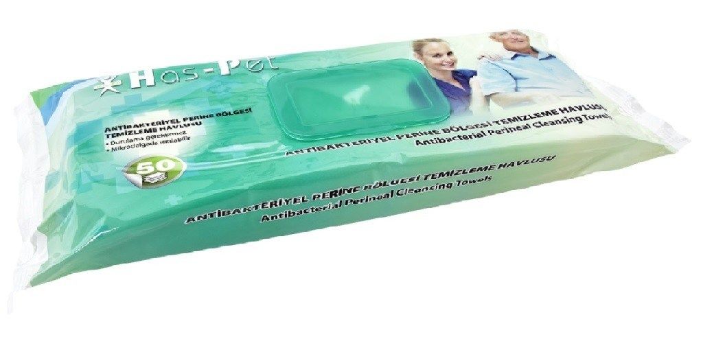 Haspet Antibakteriyel Perine Bölge Temizleme Havlusu Kapaklı (1 Paket)