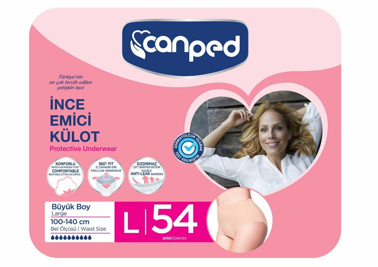 Canped İnce Emici Külot Yoğun (L) 54 Adet
