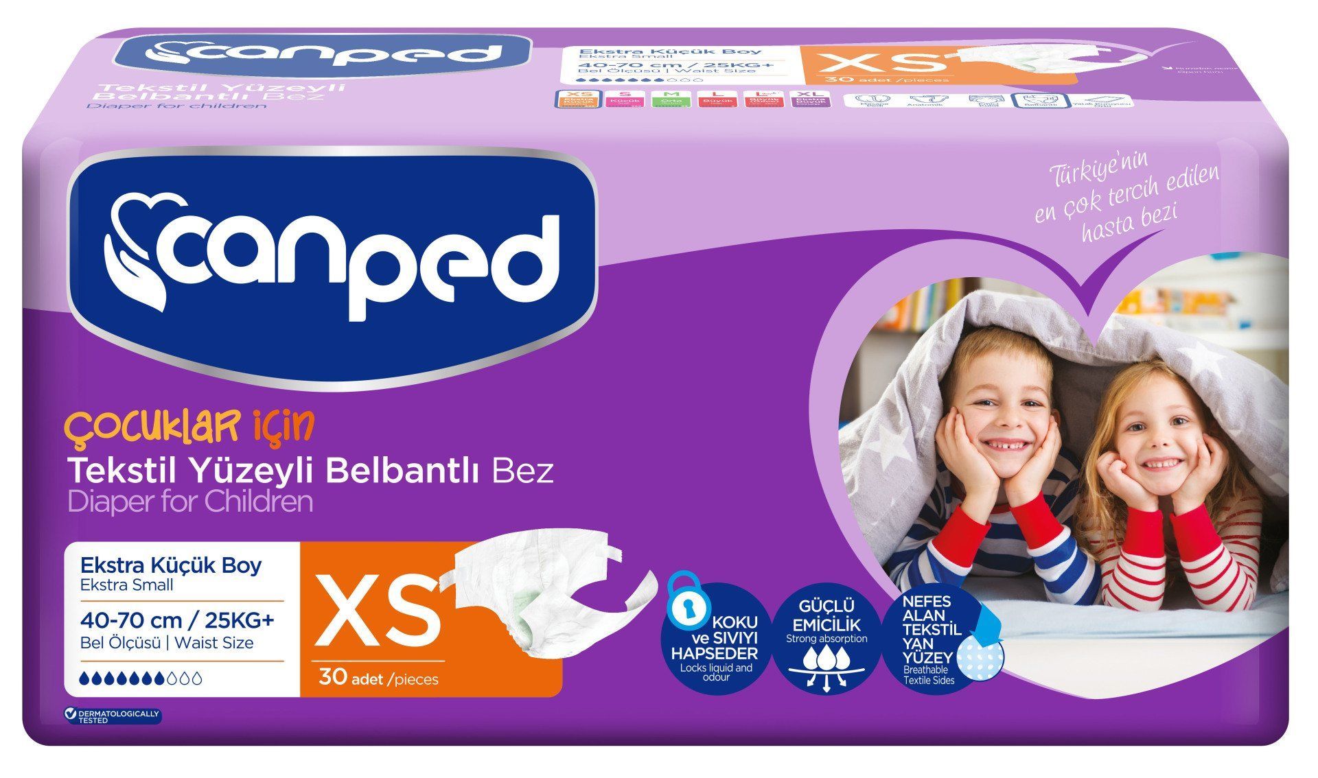 Canped Belbantlı Hasta Bezi Extra Küçük (XS) 120 Adet