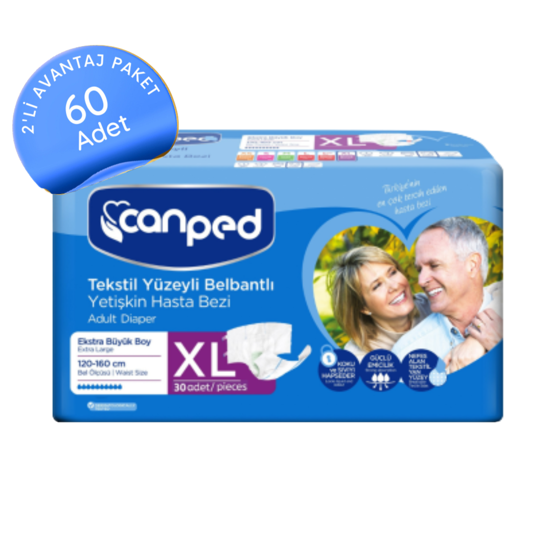 Canped Belbantlı Hasta Bezi Extra Büyük (XL) 60 Adet