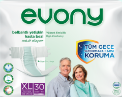 Evony Belbantlı Yetişkin Hasta Bezi Extra Büyük (XL) 60 Adet