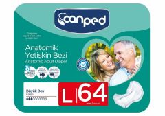 Canped Anatomik Yetişkin Hasta Bezi Büyük (L) 64 Adet