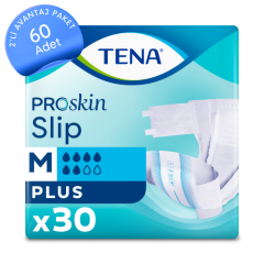 TENA ProSkin Slip Plus Belbantlı 6 Damla Hasta Bezi Orta (M) 60 Adet