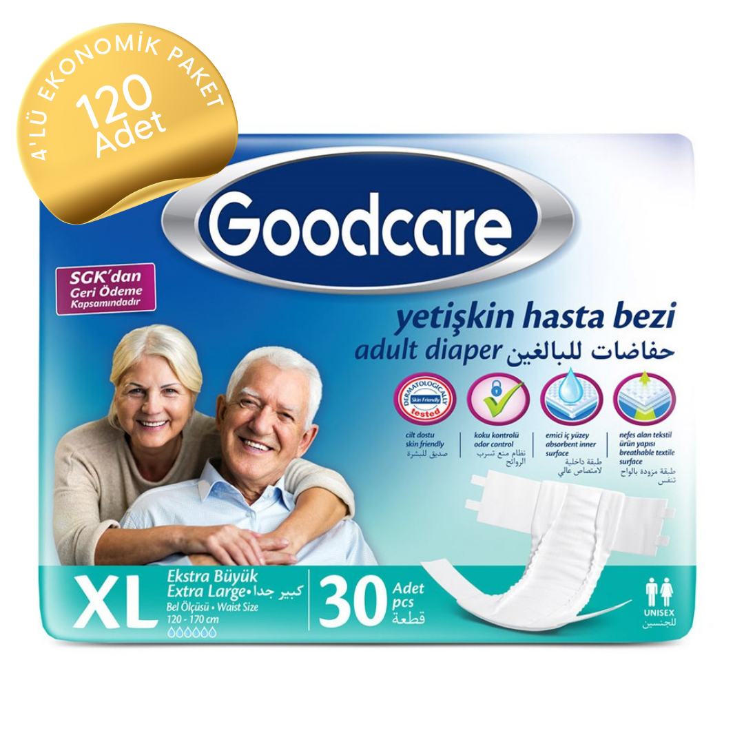 Goodcare Belbantlı Yetişkin Hasta Bezi Extra Büyük (XL) 120 Adet