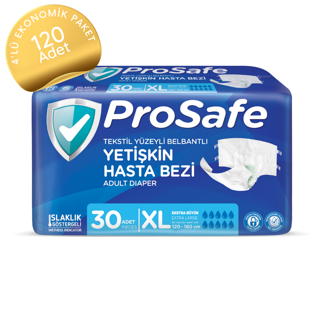 Prosafe Belbantlı Hasta Bezi Extra Büyük (XL) 120 Adet