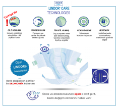 Hartmann Lindor Care 8 Damla Yetişkin Belbantlı Hasta Bezi Büyük (L) 120 Adet