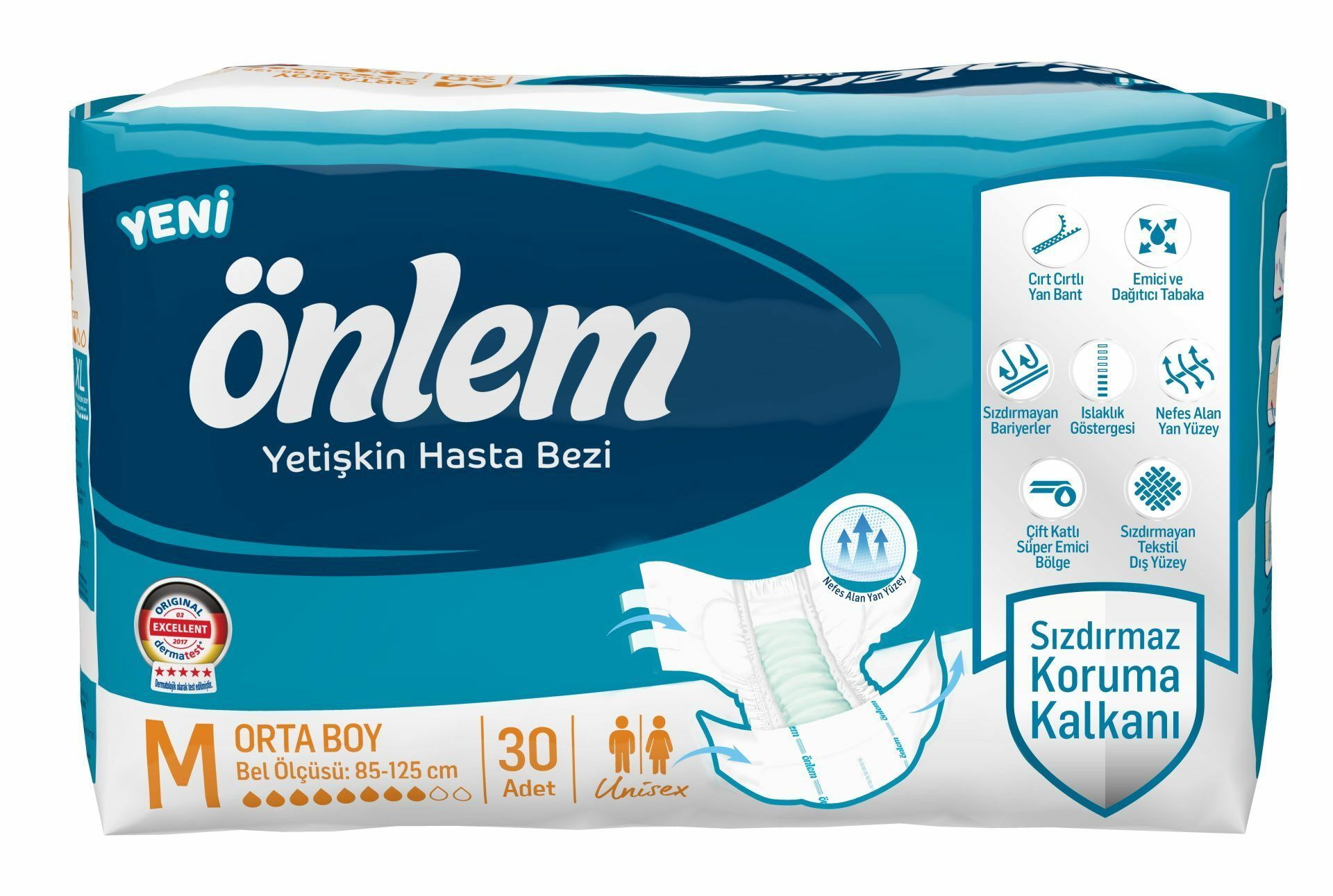 Önlem Belbantlı Yetişkin Hasta Bezi Orta (M) 120 Adet