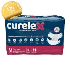 Curelex Belbantlı Yetişkin Hasta Bezi Orta (M) 120 Adet