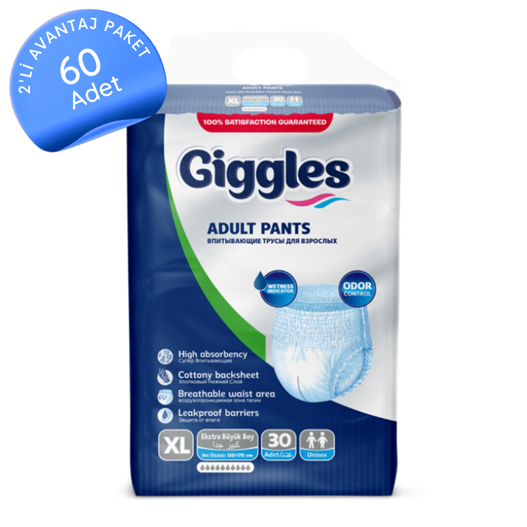Giggles Emici Külot Extra Büyük (XL) 60 Adet