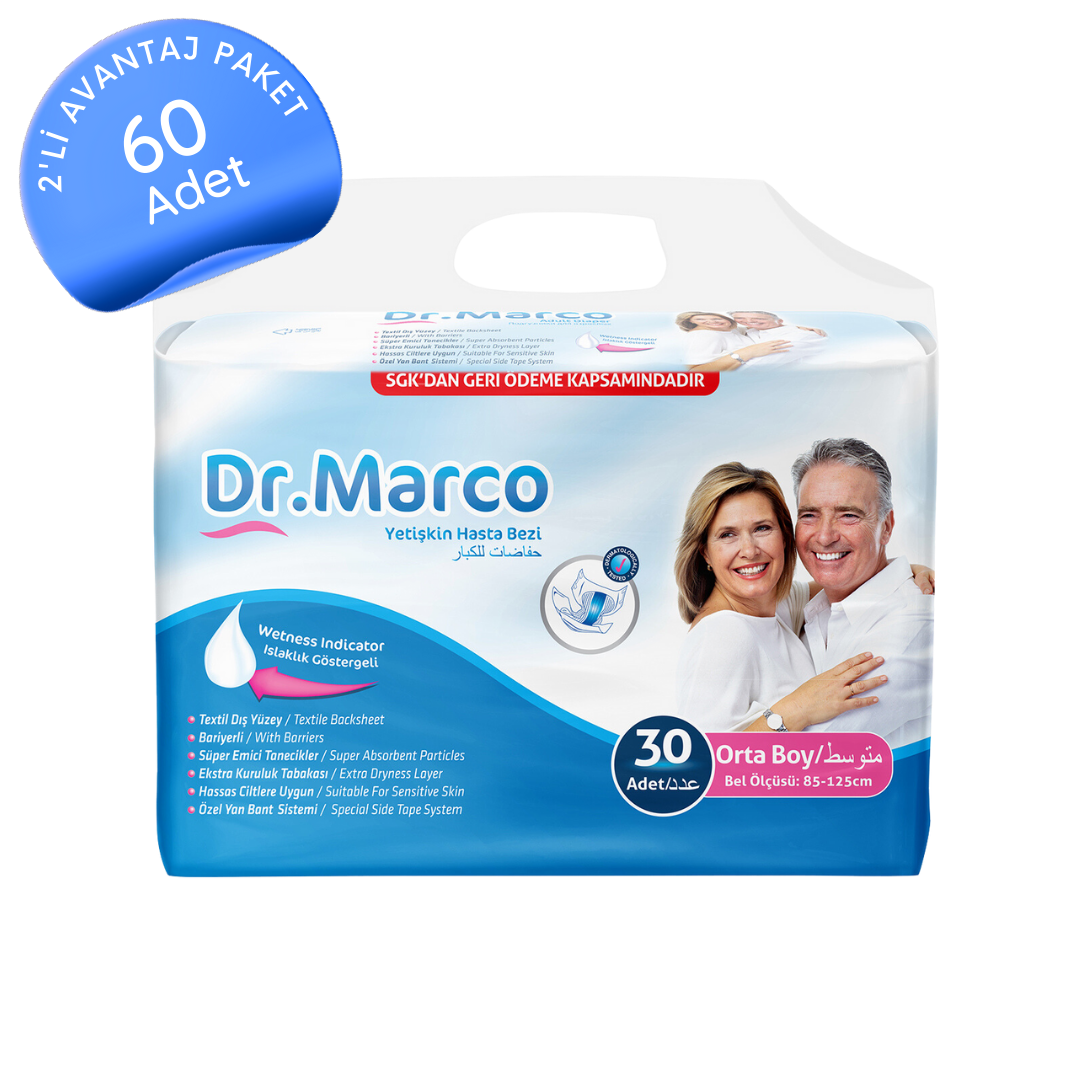 Dr. Marco Belbantlı Yetişkin Hasta Bezi Orta (M) 60 Adet