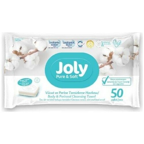 Joly Vücut ve Perine Temizleme Havlusu (1 Paket - 50 Adet)