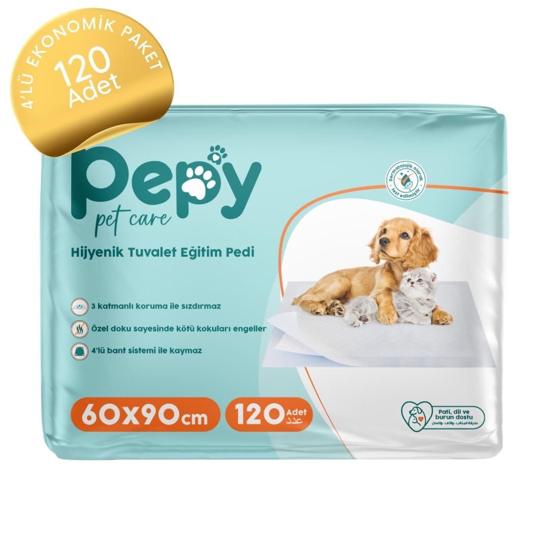 Pepy 60x90 cm 4X30 Evcil Hayvan Tuvalet Eğitim Pedi