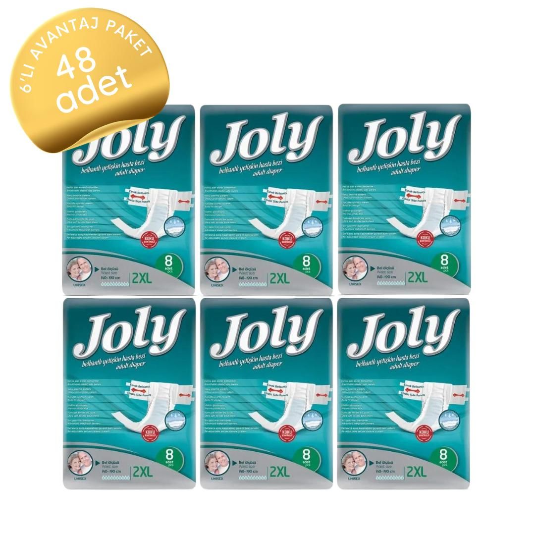 Joly Belbantlı Hasta Bezi XXL (Ekstra Büyük) 8'li 6 Paket