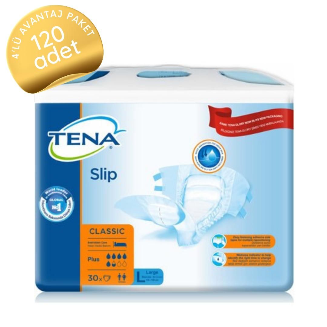 Tena Classic 5.5 Damla Belbantlı Hasta Bezi Büyük Boy(L) 30'lu 120 Adet
