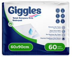 Giggles Yatak Koruyucu Örtü 60x90 cm 30'lu 2 Paket (60 Adet)