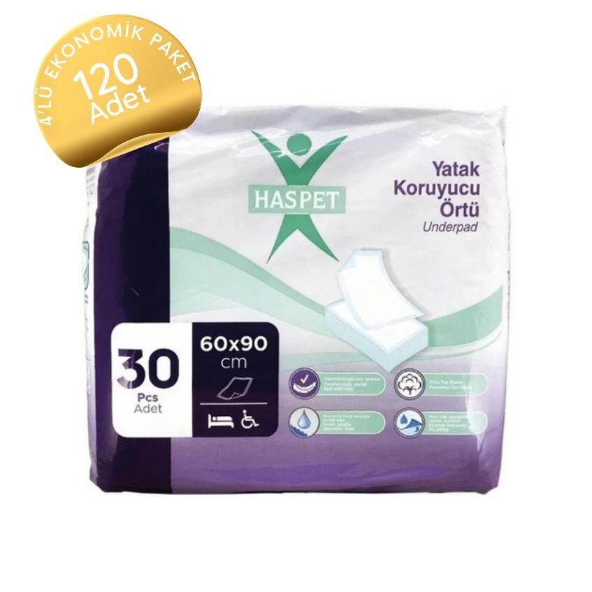 Haspet Yatak Koruyucu Örtü (60x90 cm) 30'lu 120 Adet