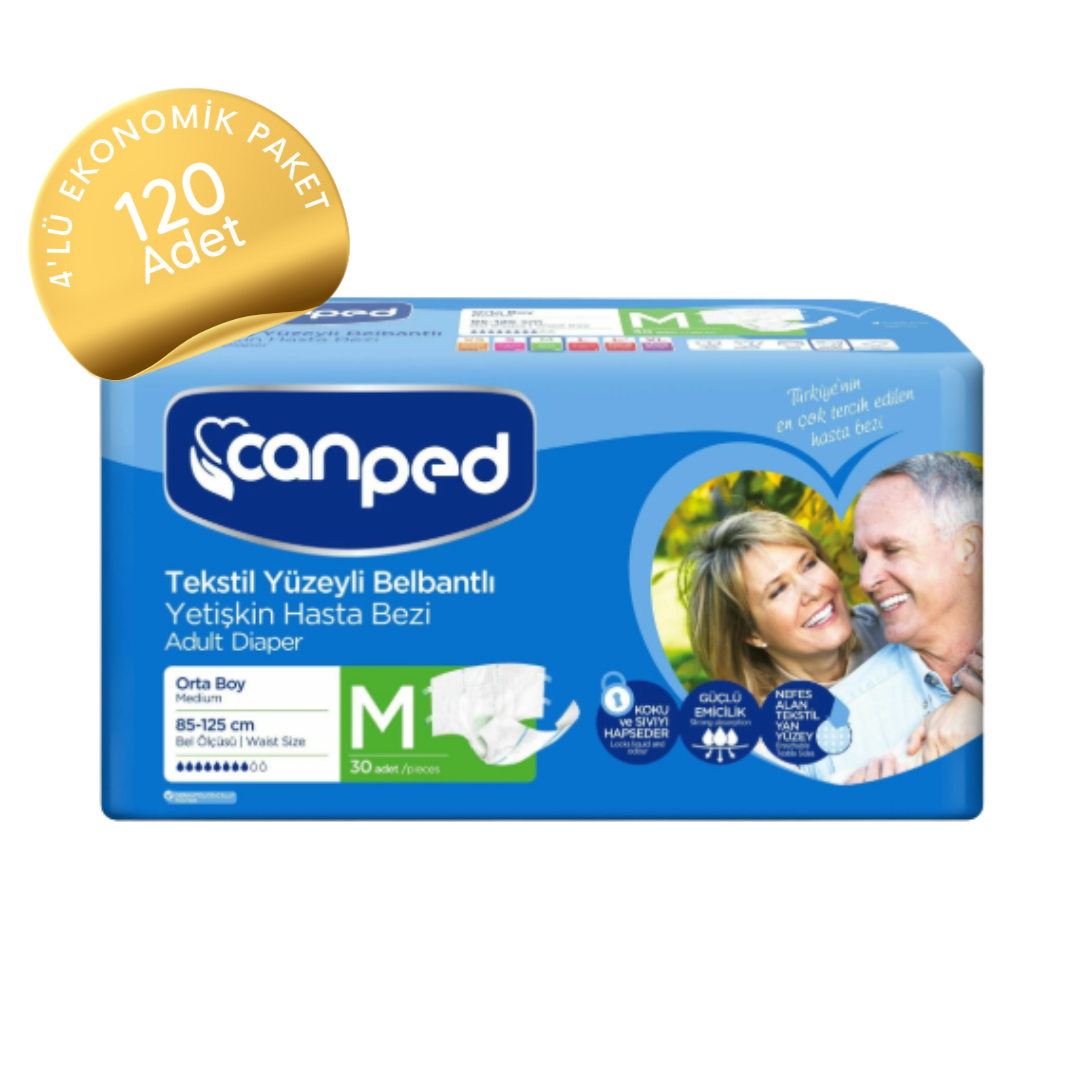 Canped Belbantlı Hasta Bezi Orta (M) 120 Adet