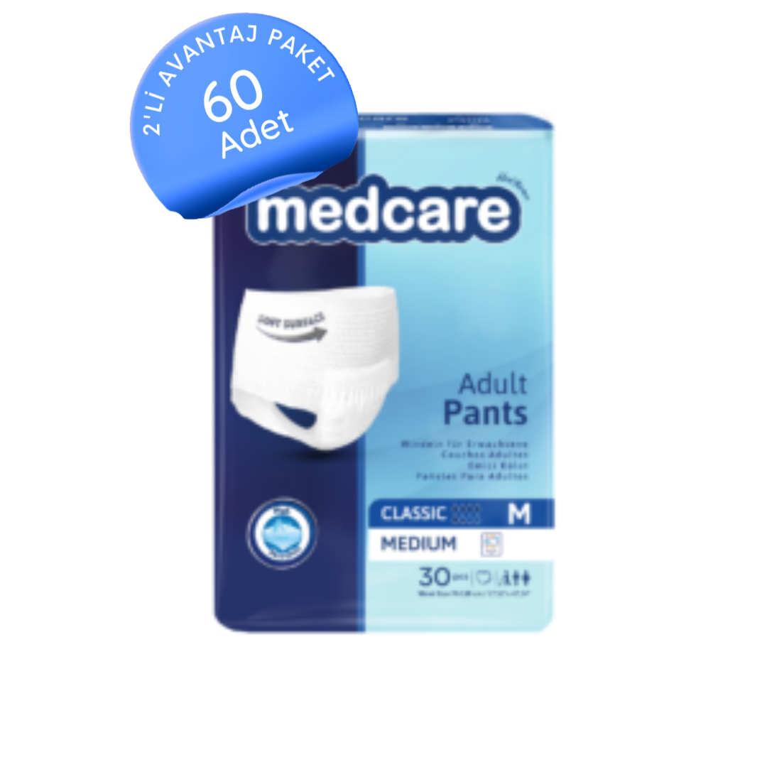Medcare Emici Külot Yetişkin Hasta Bezi Medium (M) 60 Adet