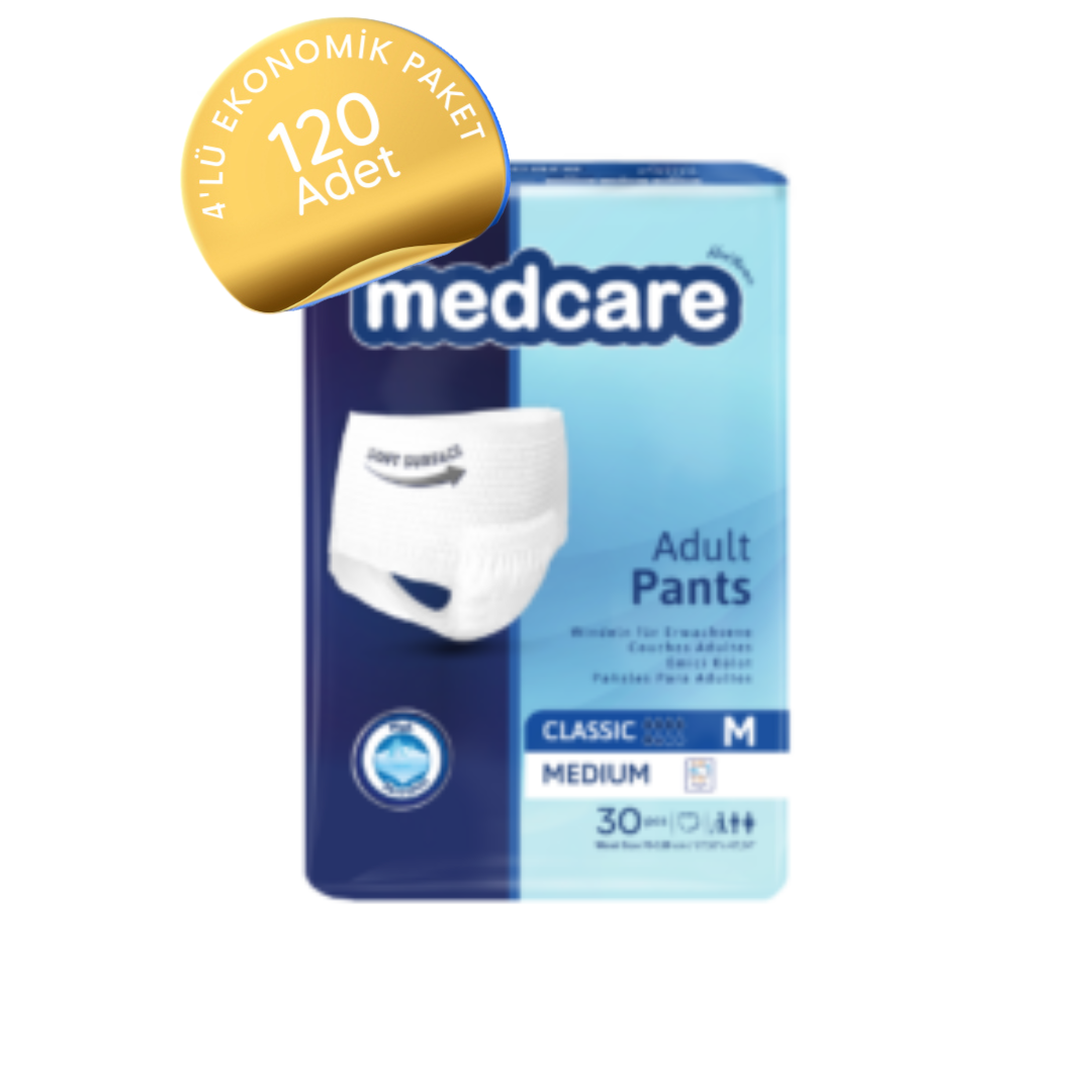 Medcare Emici Külot Yetişkin Hasta Bezi Medium (M) 120 Adet