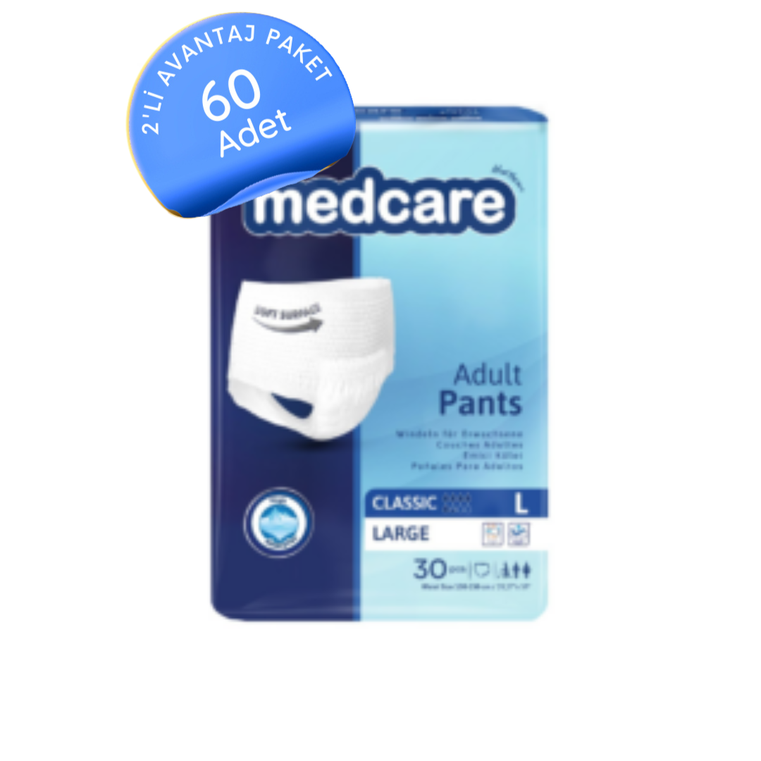 Medcare Emici Külot Yetişkin Hasta Bezi Large (L) 60 Adet