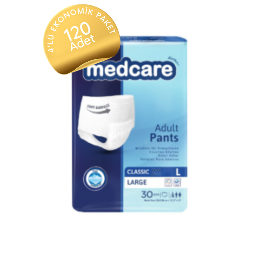 Medcare Emici Külot Yetişkin Hasta Bezi Large (L) 120 Adet