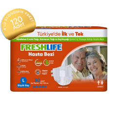Freshlife Belbantlı Yetişkin Hasta Bezi Büyük (L) 30'lu 120 Adet