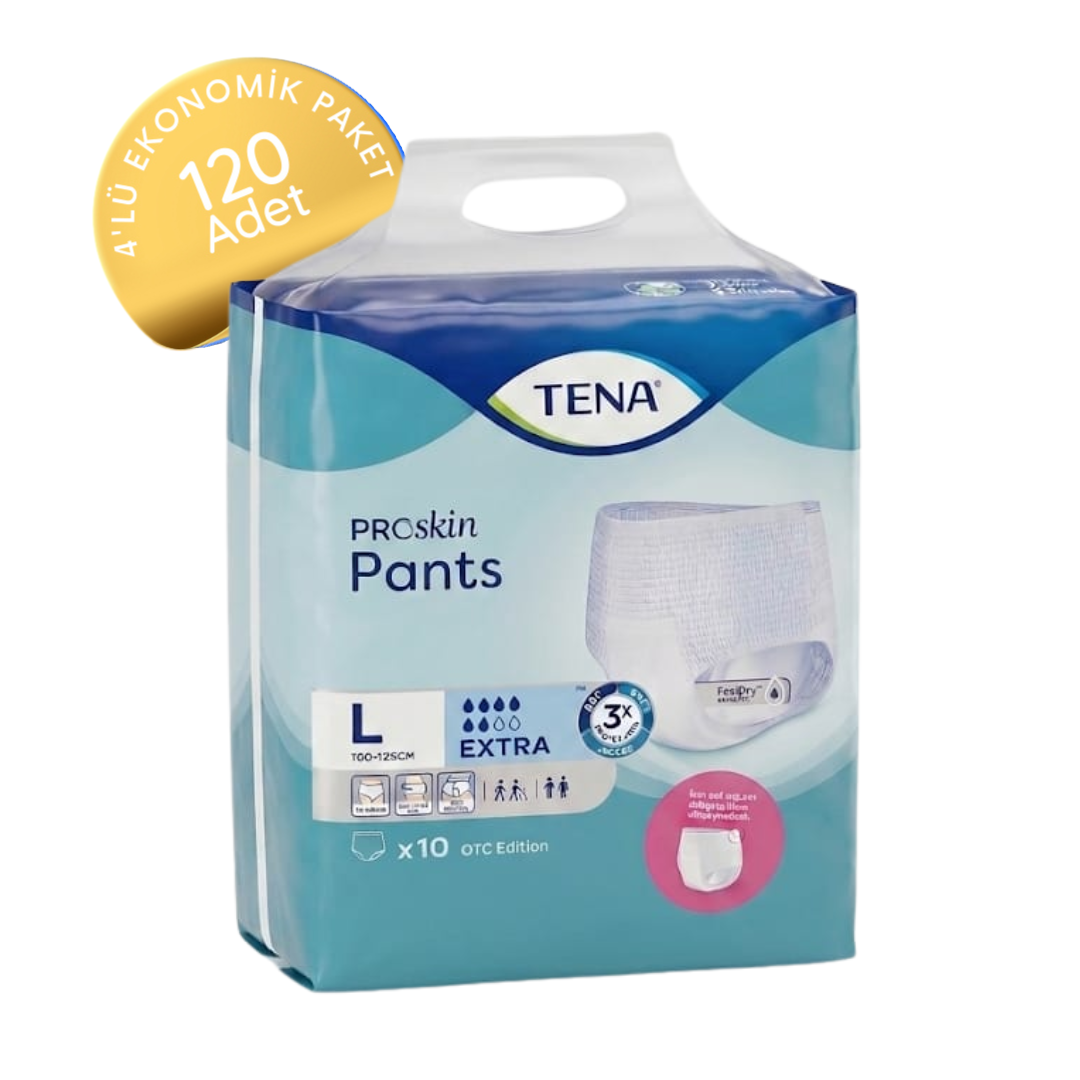 Tena Proskin Pants Ekstra 6 Damla Büyük Boy Large 120 Adet Emici Külot