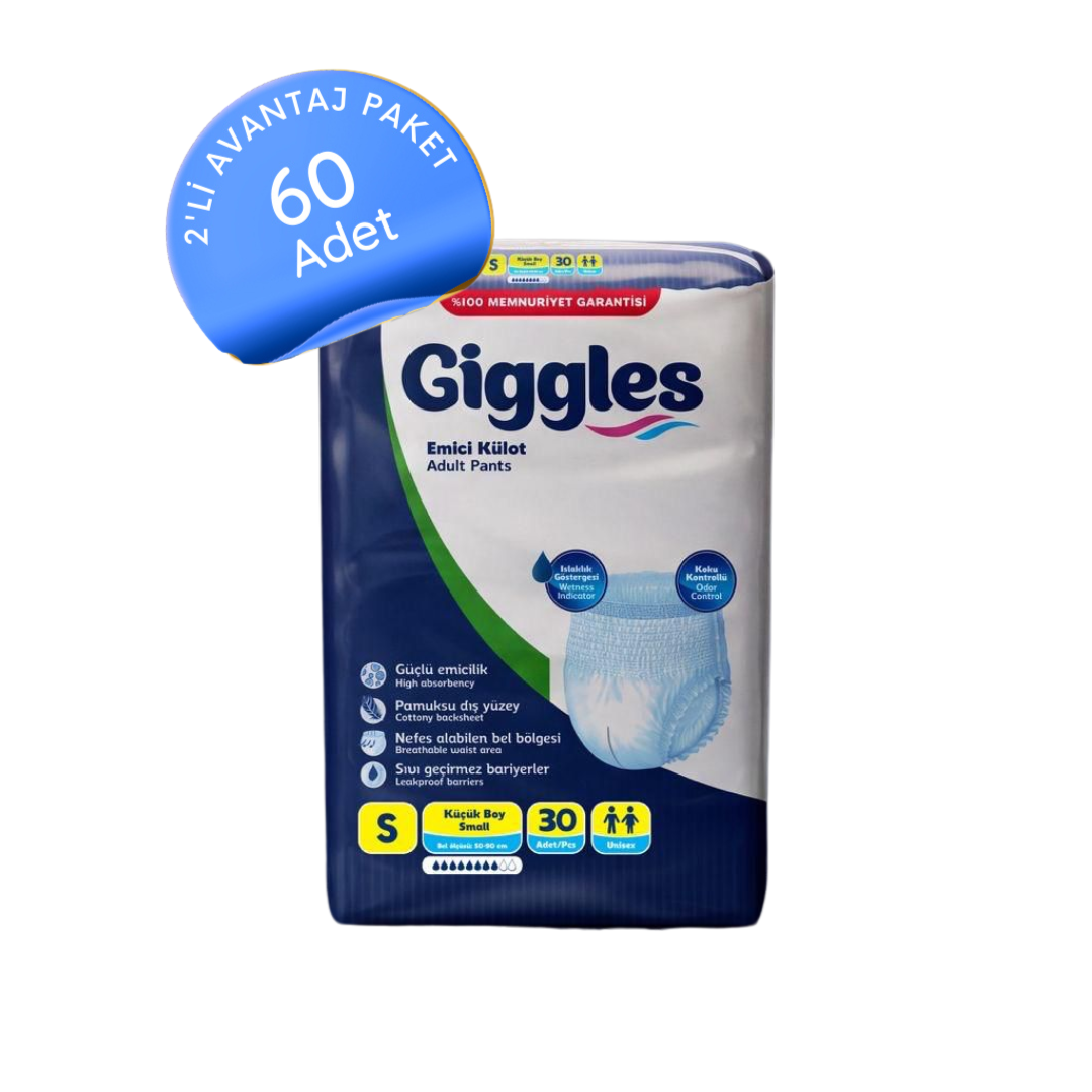 Giggles Emici Külot Küçük Boy (S) 30'lu 60 Adet