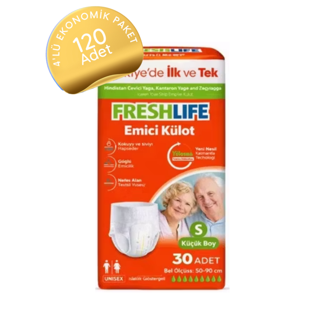 Freshlife Small Beden 120 Adet Emici Külot